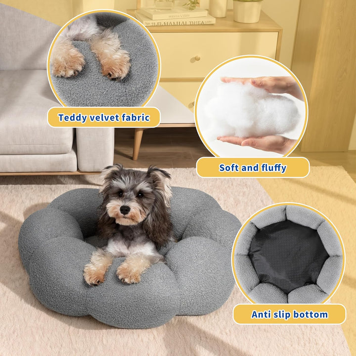 The Ultimate Comfort for Your Furry Friend: Calming Plush Round Donut Pet Bed