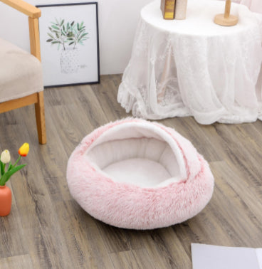 Why Your Pet Needs the 2-in-1 Round Plush Winter Pet Bed