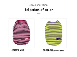 Elevate Your Pet's Style with Our Cool Breathable Striped Pet Vest