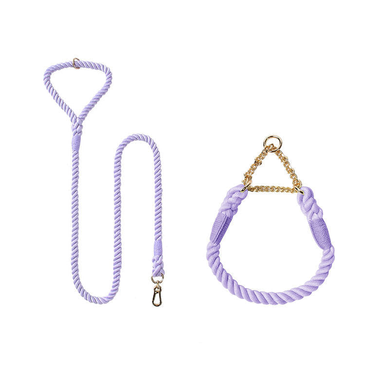 Woven Cotton Pet Leash And Collar Set – A Stylish and Functional Choice for Pet Owners
