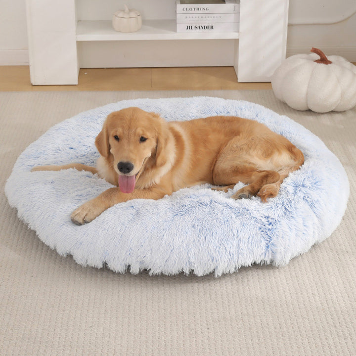 Round Plush Warm Pet Bed Mat For Comfortable Sleep