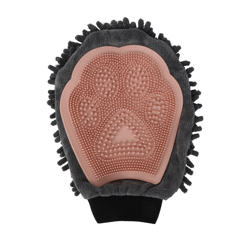 2-in-1 Pet Grooming Glove Bath Brush Massage Tool