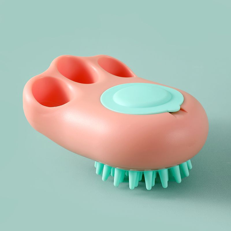 Pet Bath Massage Brush Soft Grooming Comb Claw Cleaning Tool