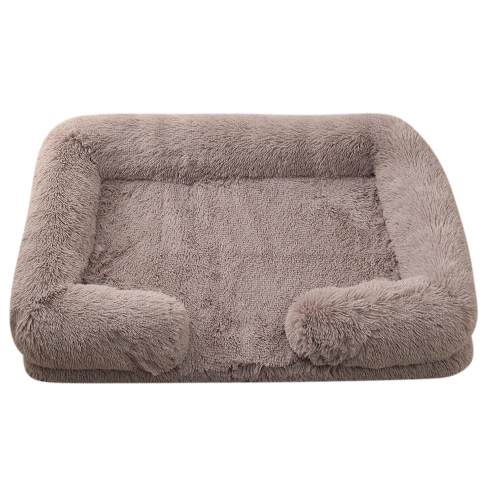 Plush Round Winter Pet Bed Soft Comfortable