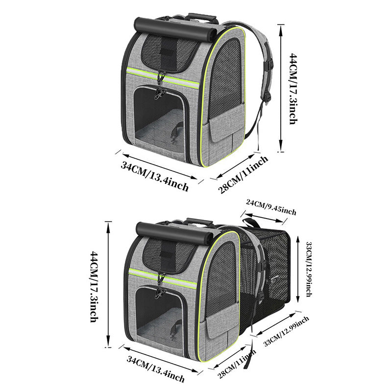 Portable Extendable Pet Backpack Carrier Diaper Bag