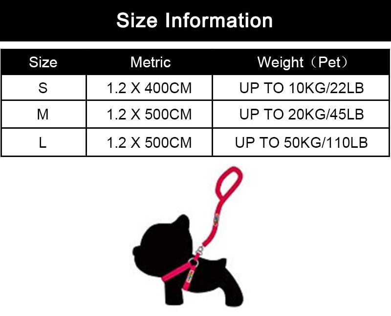 Automatic Retractable Pet Leash Reflective Walking Rope