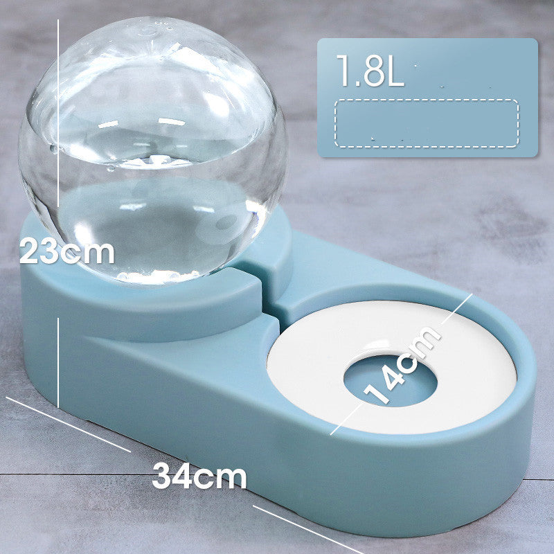 Bubble Ball 1.8L Automatic Pet Water and Food Fountain