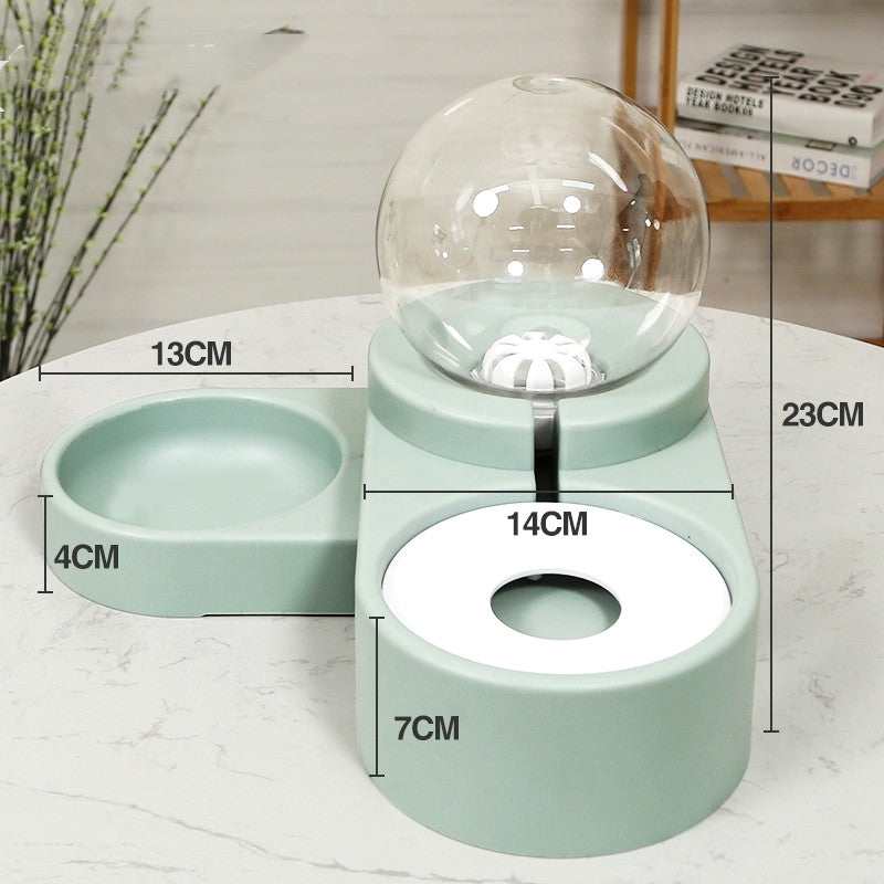 Bubble Ball 1.8L Automatic Pet Water and Food Fountain