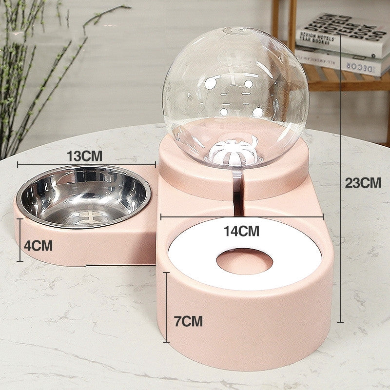 Bubble Ball 1.8L Automatic Pet Water and Food Fountain