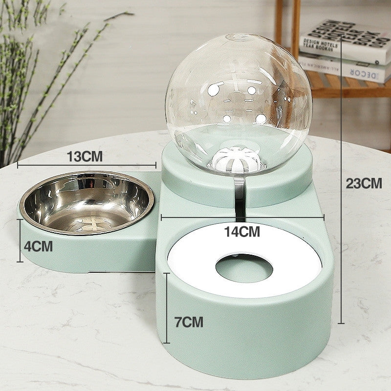 Bubble Ball 1.8L Automatic Pet Water and Food Fountain
