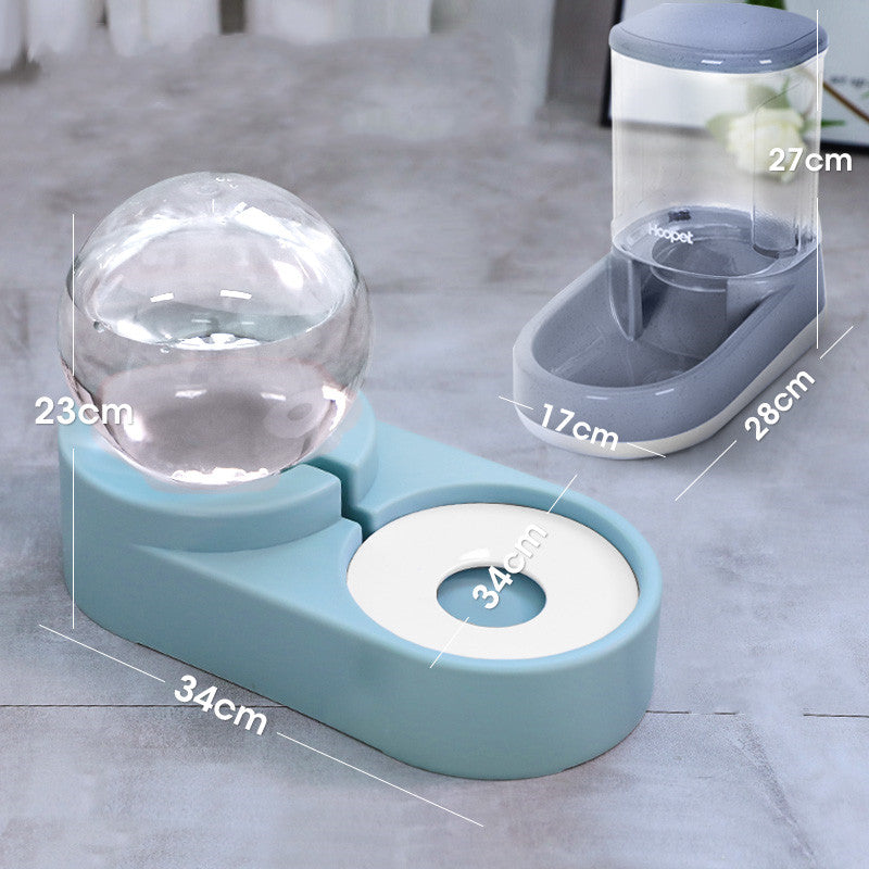 Bubble Ball 1.8L Automatic Pet Water and Food Fountain