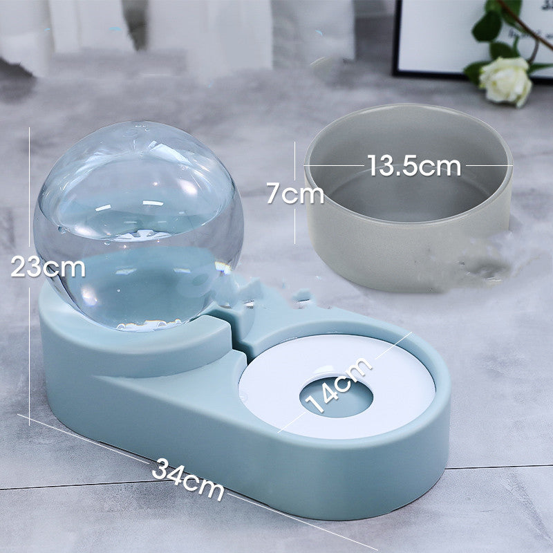 Bubble Ball 1.8L Automatic Pet Water and Food Fountain