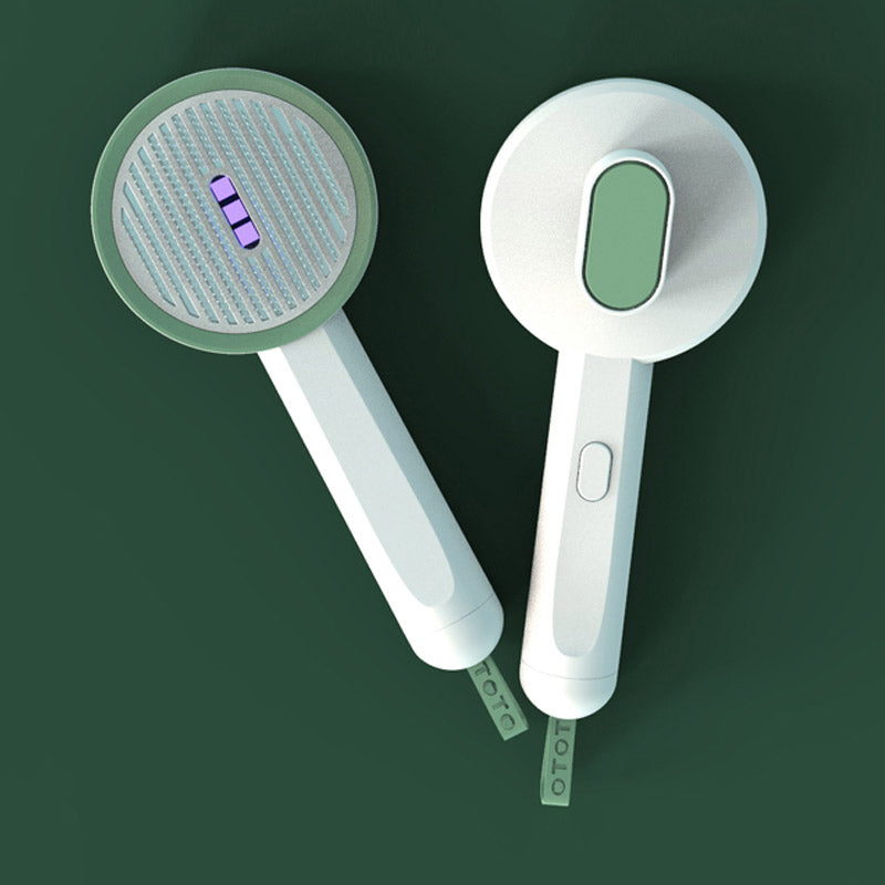 2-in-1 Pet Grooming Comb Hair Remover UVC Detection Tool