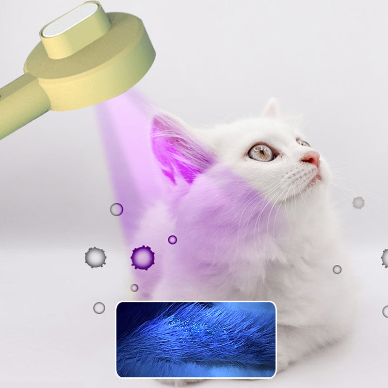 2-in-1 Pet Grooming Comb Hair Remover UVC Detection Tool