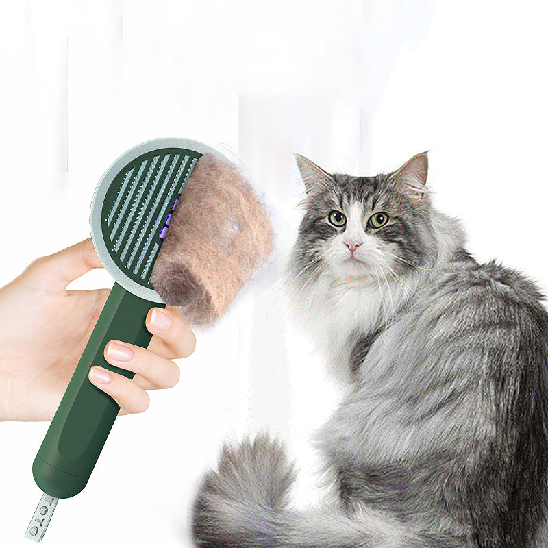 2-in-1 Pet Grooming Comb Hair Remover UVC Detection Tool