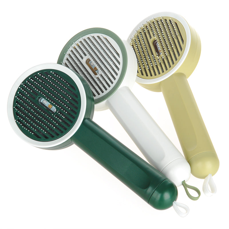 2-in-1 Pet Grooming Comb Hair Remover UVC Detection Tool