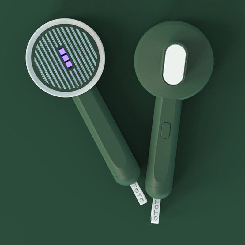 2-in-1 Pet Grooming Comb Hair Remover UVC Detection Tool