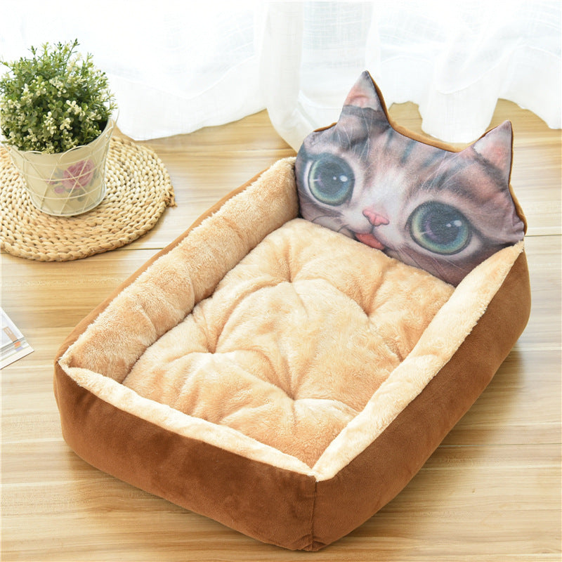 Large Cozy Fleece Pet Bed Soft Warm Nest