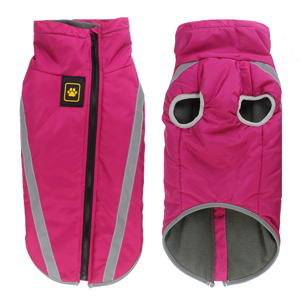 Reflective Padded Warm Pet Jacket For Winter