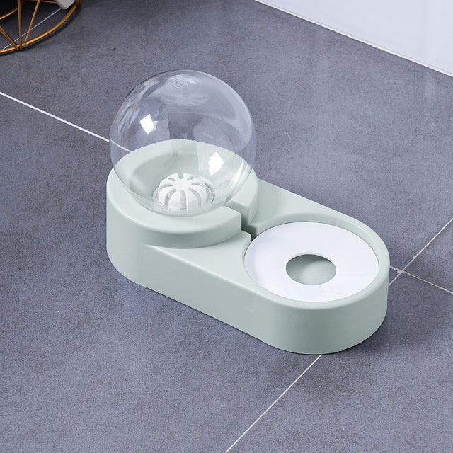 Bubble Ball 1.8L Automatic Pet Water and Food Fountain