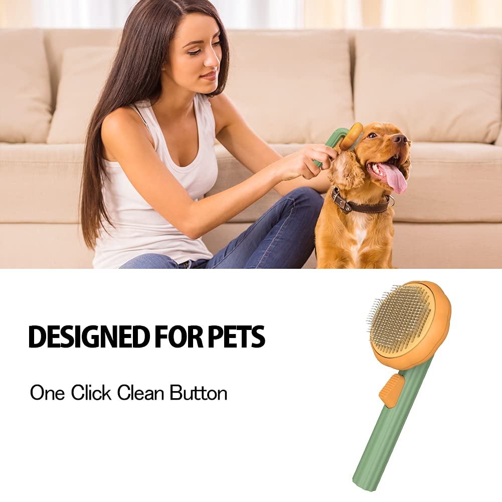 Pet Self-Cleaning Slicker Brush Grooming Hair Removal Tool