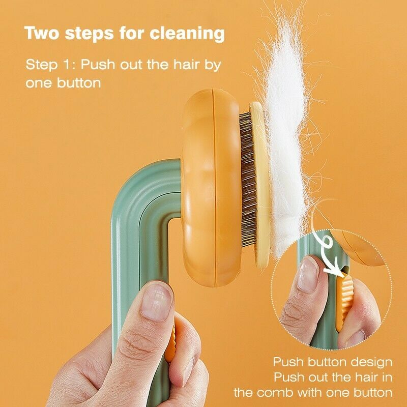 Pet Self-Cleaning Slicker Brush Grooming Hair Removal Tool