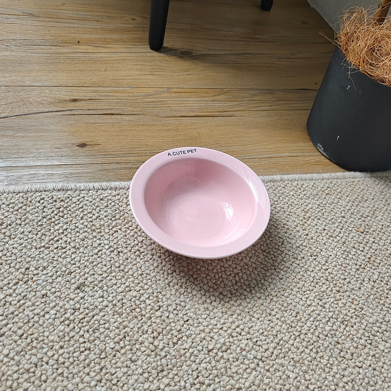 Ceramic Double Pet Bowl With Anti-Tip Elevated Stand