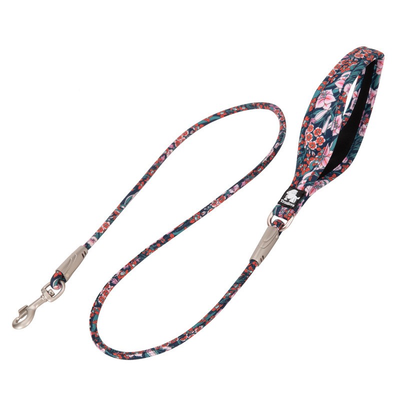 Outdoor Floral Round Handheld Rope Pet Leash