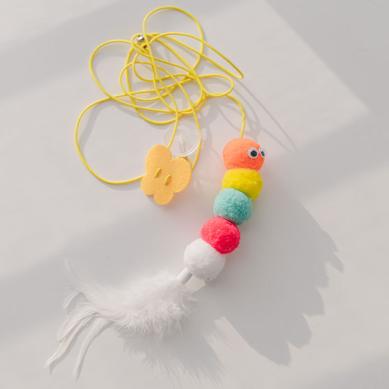 Interactive Telescopic Hanging Pet Toy With Rope And Mouse