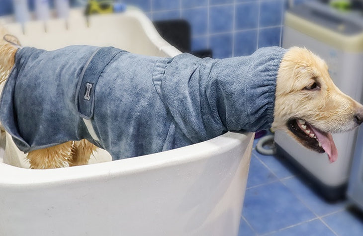 Cotton Pet Bathrobe Highly Absorbent Soft Towel