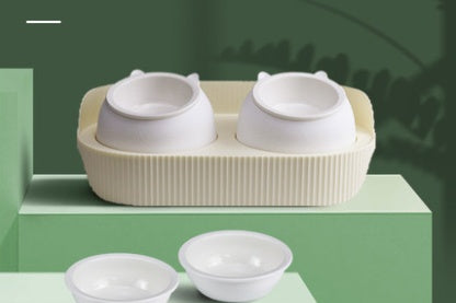 Ceramic Pet Food Bowl with Cervical Spine Support