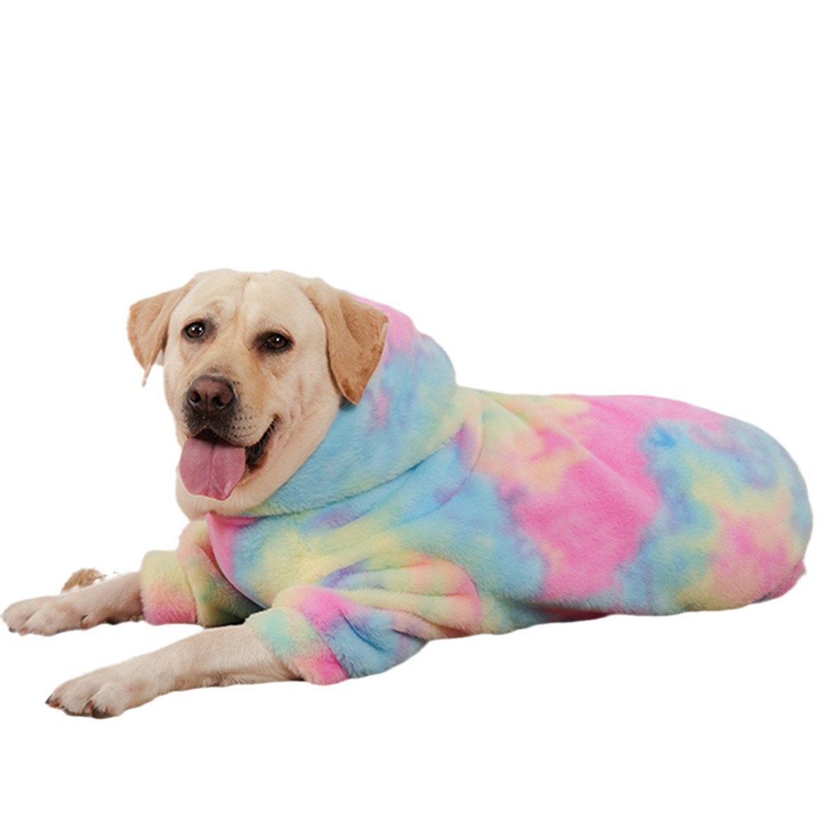 Tie Dyed Rainbow Pattern Pet Sweater Soft Warm Design