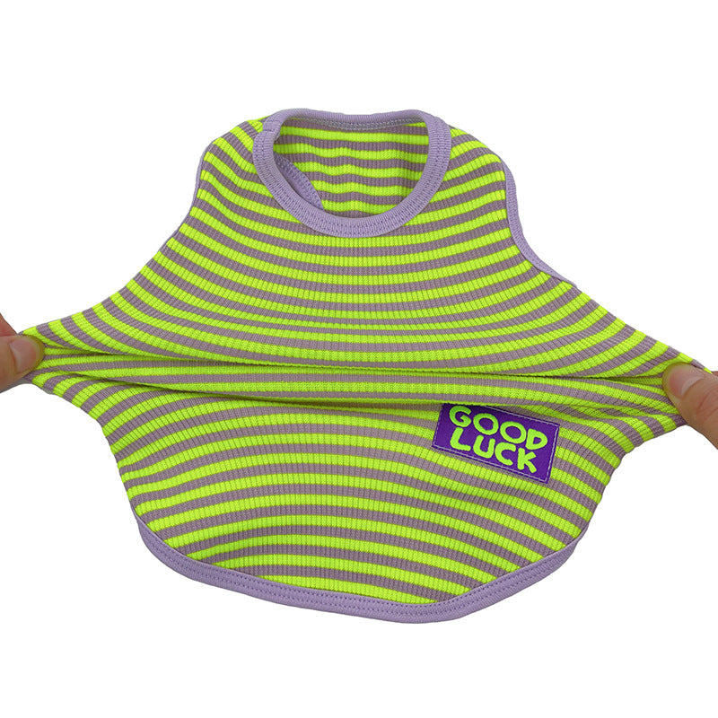 Cool Breathable Striped Pet Vest Clothing Lightweight Design