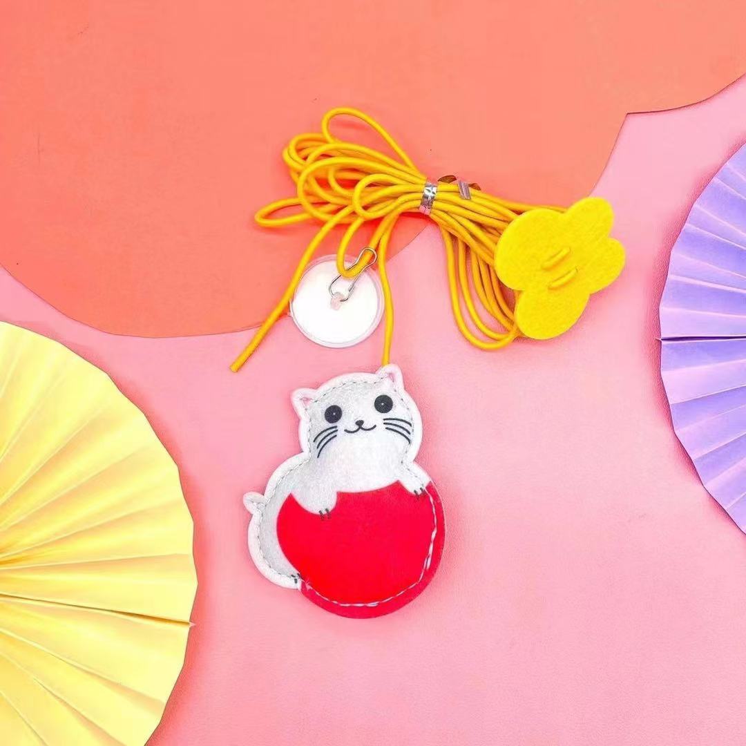 Interactive Telescopic Hanging Pet Toy With Rope And Mouse