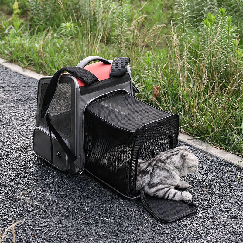 Expandable Large Capacity Portable Pet Backpack Diaper Bag
