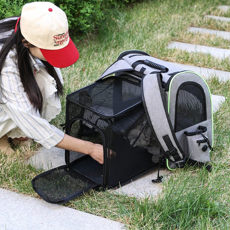 Portable Extendable Pet Backpack Carrier Diaper Bag