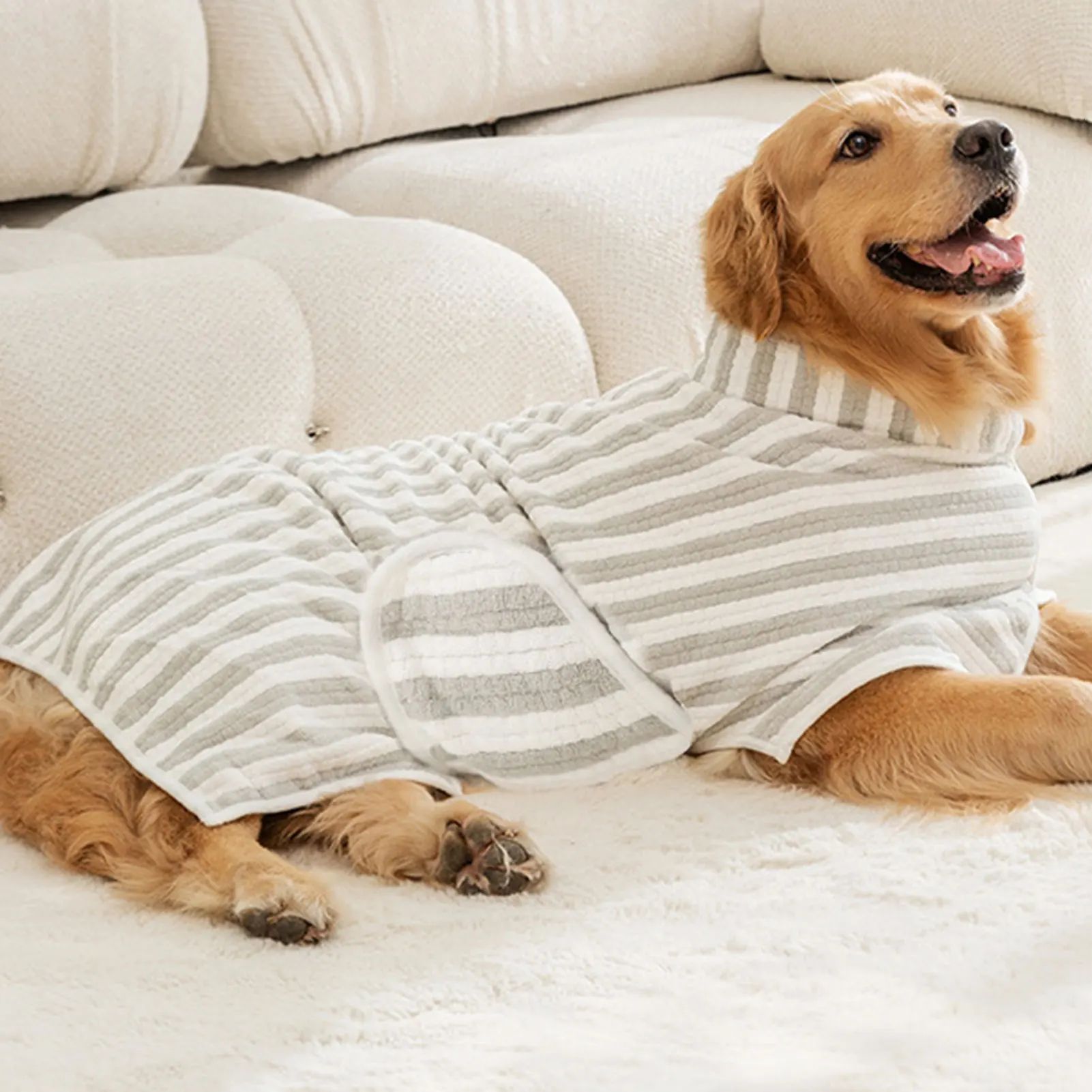 Ultra Absorbent Pet Bath Towel Quick Dry Thick Bathrobe