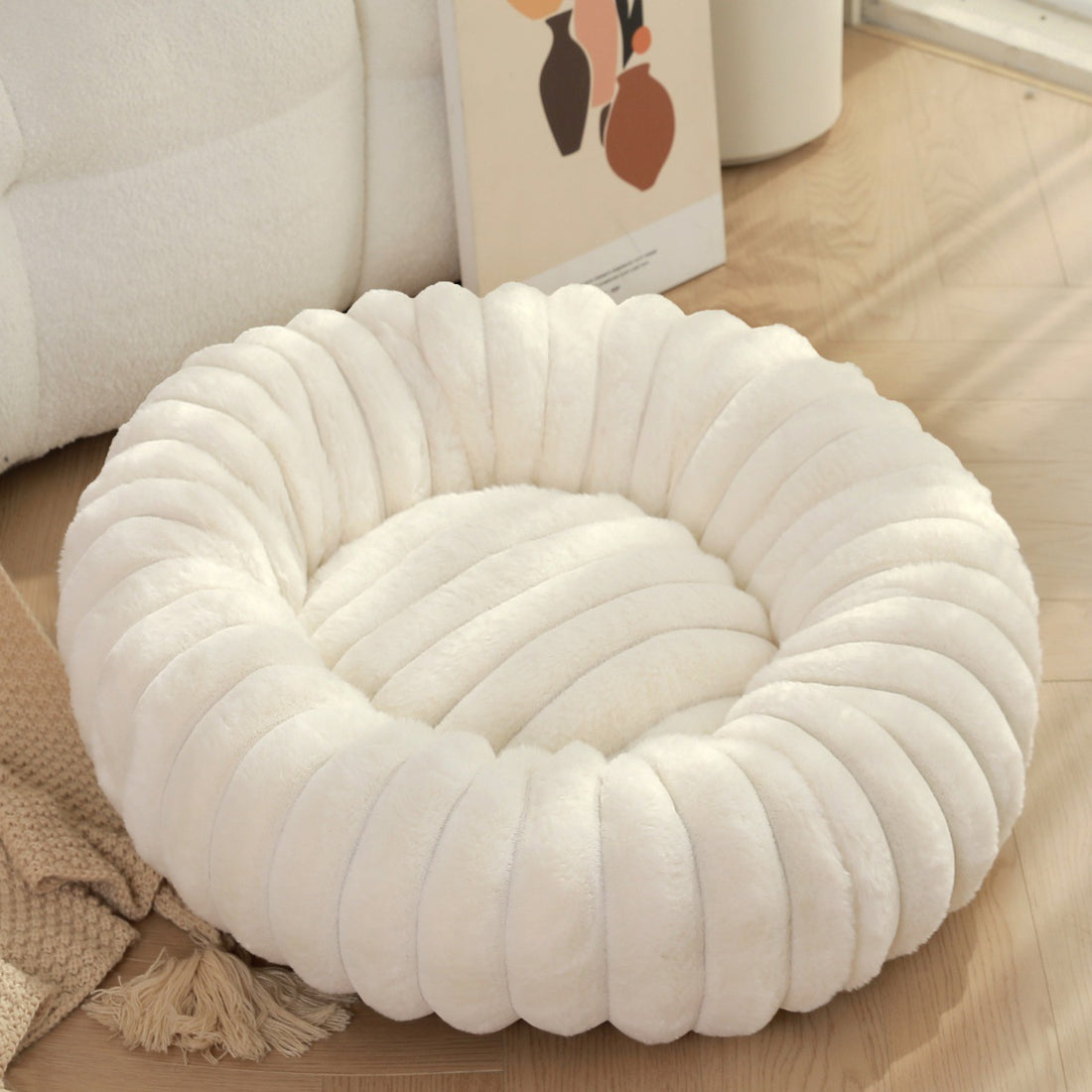 High Weight Plush Pet Nest Round Warm Winter Bed