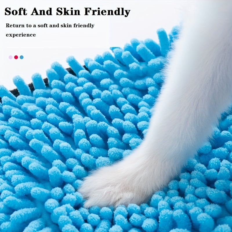Microfiber Pet Bath Towel Quick Dry Absorbent With Hand Pockets