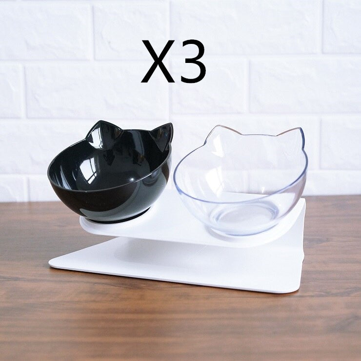 Non-Slip Double Raised Pet Food Bowl Stand