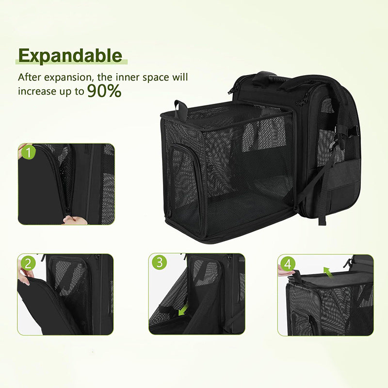 Portable Extendable Pet Backpack Carrier Diaper Bag
