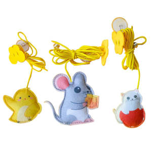 Interactive Telescopic Hanging Pet Toy With Rope And Mouse