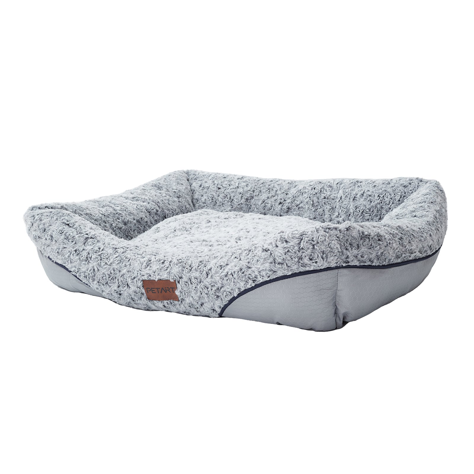 Swirl Rose Velvet Calming Pet Bed Removable Cushion