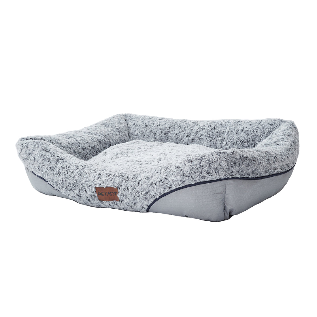 Swirl Rose Velvet Calming Pet Bed Removable Cushion