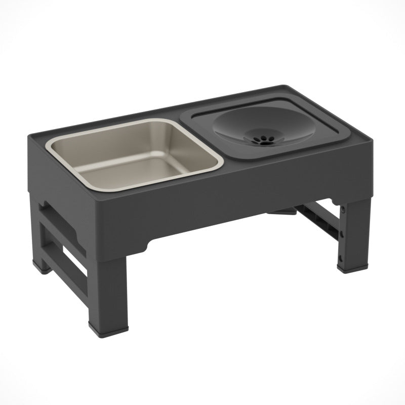 Adjustable Elevated Double Stainless Steel Pet Bowl Stand