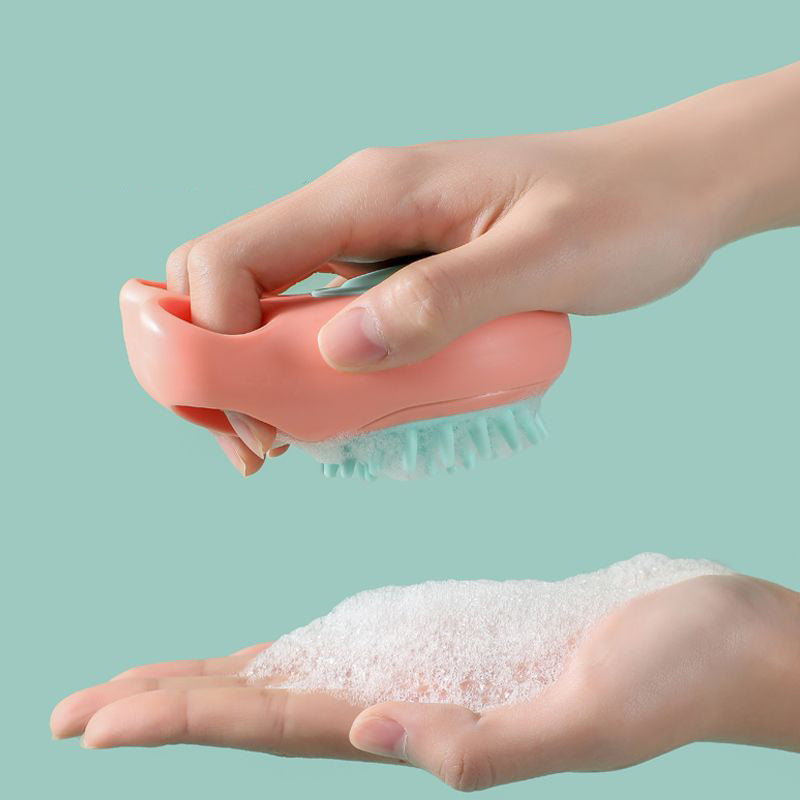 Pet Bath Massage Brush Soft Grooming Comb Claw Cleaning Tool