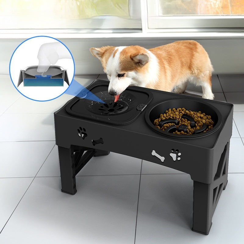 Stainless Steel Pet Feeder Double Bowl Elevated Feeding Station