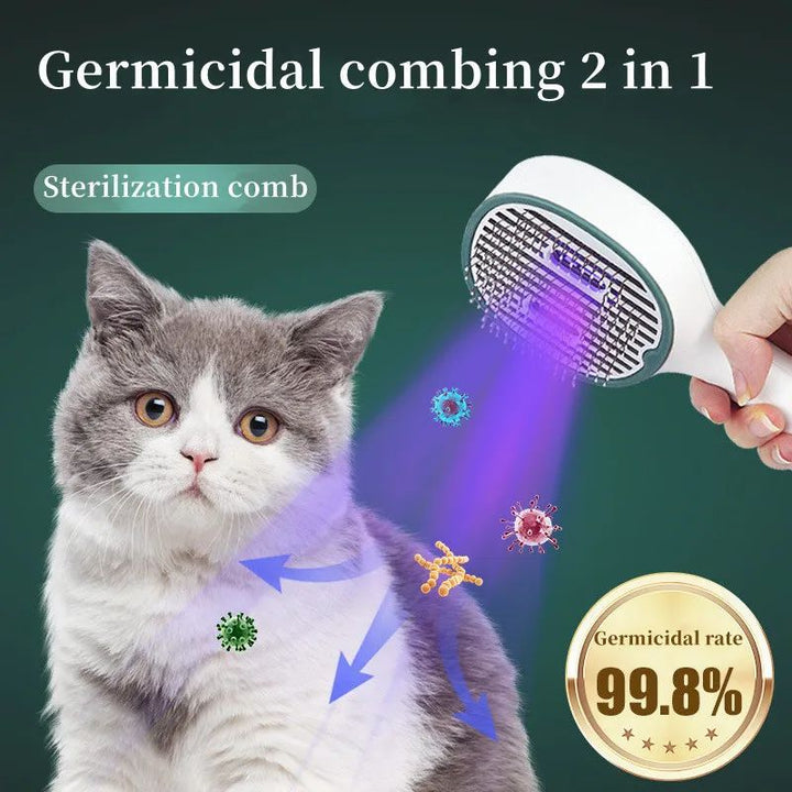 UVC Self-Cleaning Pet Grooming Comb Hair Removal Brush