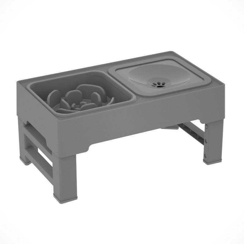 Adjustable Elevated Double Stainless Steel Pet Bowl Stand