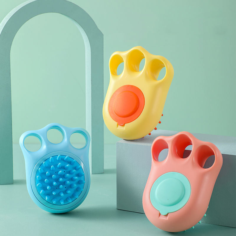 Pet Bath Massage Brush Soft Grooming Comb Claw Cleaning Tool